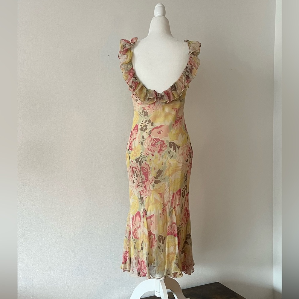Vintage in mint condition Ralph Lauren purple label 100% silk dress Y2K size 8 - Picture 5 of 8